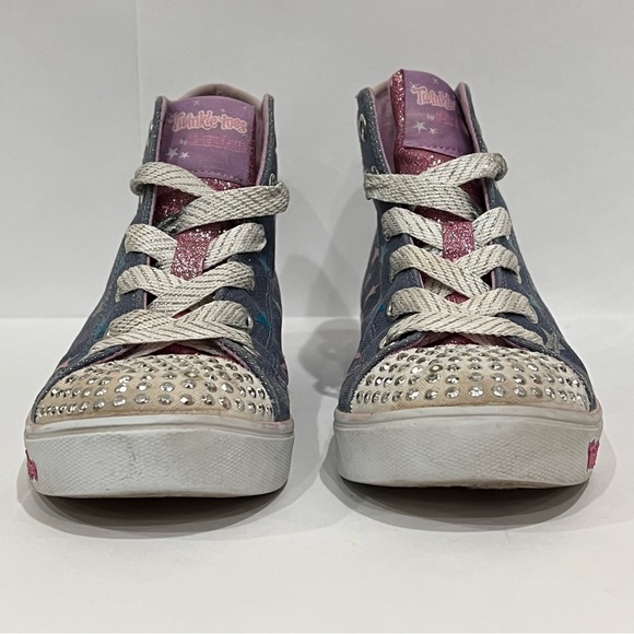 Sketchers Twinkle Toes Light Up Shiny Stars Size 1 - Picture 8 of 10